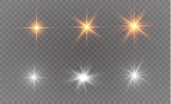 Beyaz kıvılcımlar özel ışık efekti. Şeffaf arkaplanda vektör ışıltısı. Noel soyut kalıbı. Parıldayan sihirli toz parçacıkları. — Stok Vektör