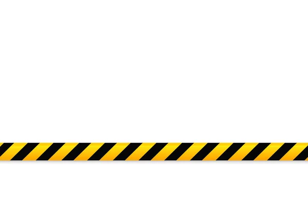 断熱材の分離線は。現実的な警告テープ。危険のサイン。ベクトル図では、携帯電話の背景に分離されました。黄色の色 — ストックベクタ