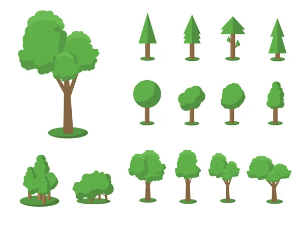 Collection Illustrations Arbres Peut Être Utilisé Pour Illustrer Importe Quelle — Image vectorielle