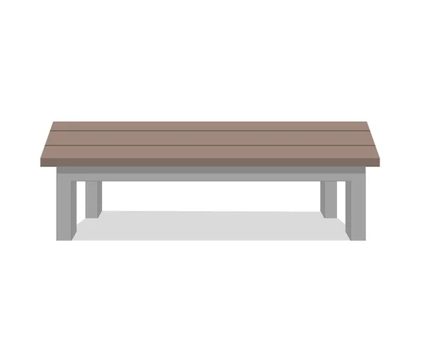 在白色背景上孤立的长凳. 矢量插图. 木制建筑. — 图库矢量图片