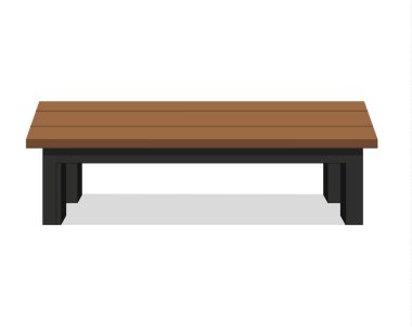 Beyaz background.vector illustration.wooden inşaat izole banklar.