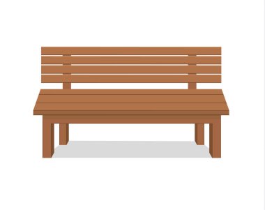 Beyaz background.vector illustration.wooden inşaat izole banklar.