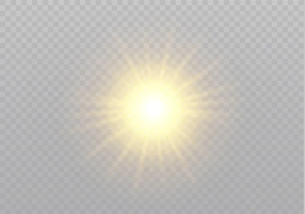 Vetor de luz solar transparente efeito de luz de erupção de lente especial. Natal padrão abstrato. Partículas de poeira mágica espumante —  Vetores de Stock
