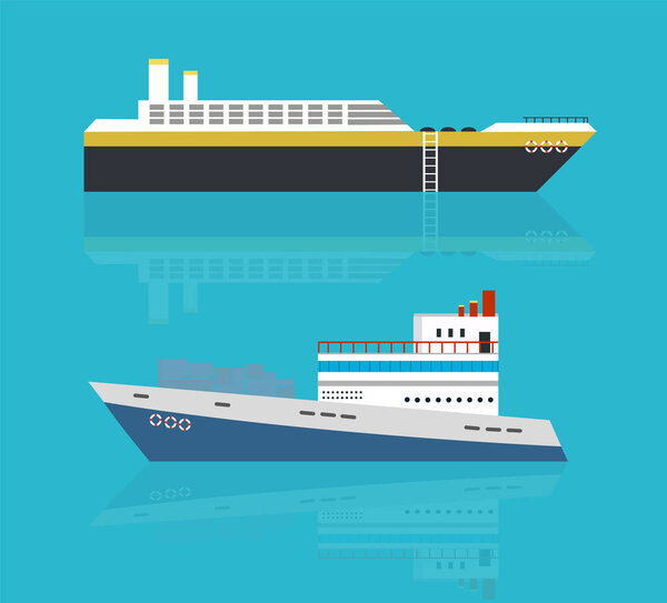 Sea or ocean cruise vector concept in flat style
