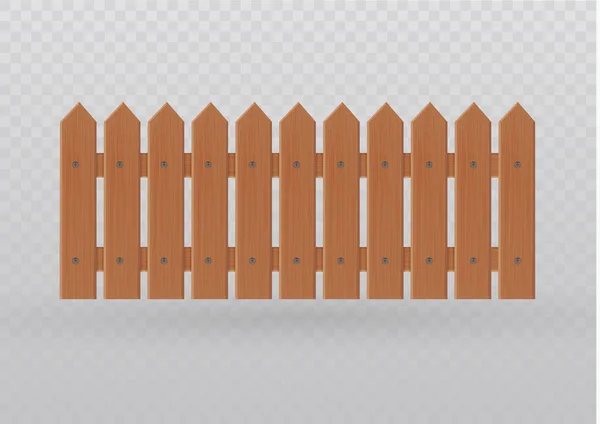 Ilustración de valla de madera aislada sobre fondo blanco.set iconos valla hecha de ilustración vectorial — Vector de stock