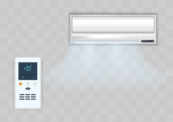 Conditionneur Blanc Sur Fond Transparent Isolé Illustration Sur Matériel Électrique — Image vectorielle