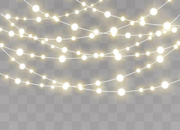 Luces de Navidad aisladas — Vector de stock