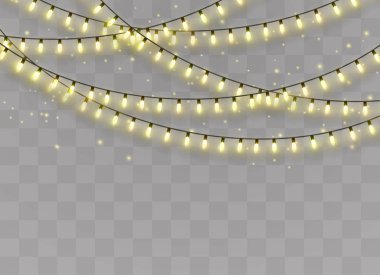 Noel ışıkları izole