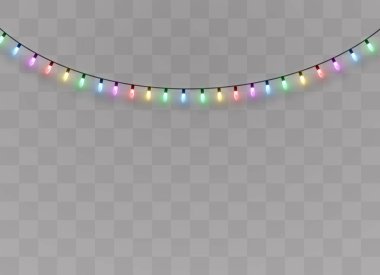 Noel ışıkları izole