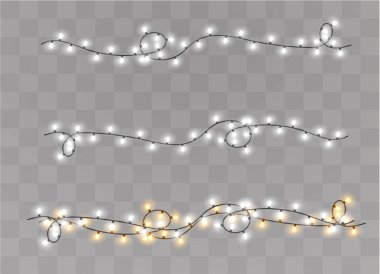 Noel ışıkları izole