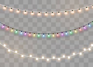 Noel ışıkları izole