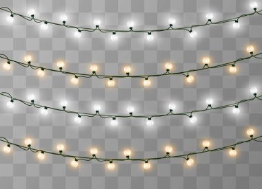 Noel ışıkları izole