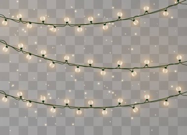 Noel ışıkları izole