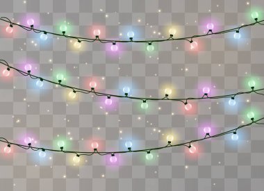 Noel ışıkları izole