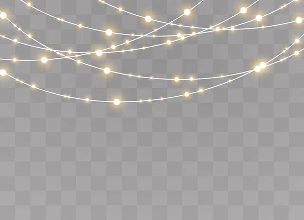 Luces de Navidad aisladas — Vector de stock