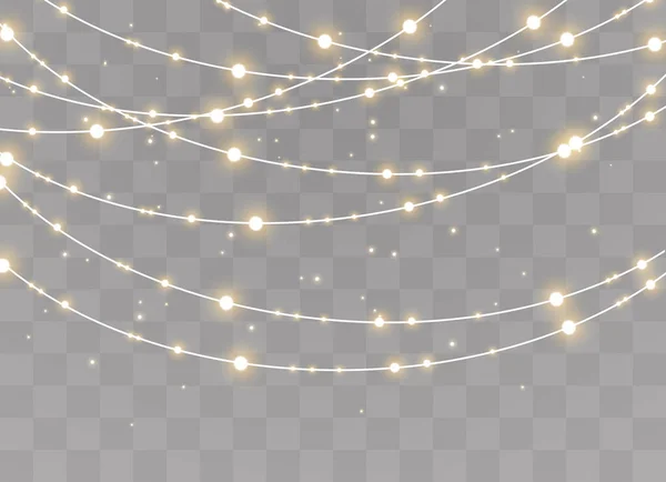 Luces de Navidad aisladas — Vector de stock