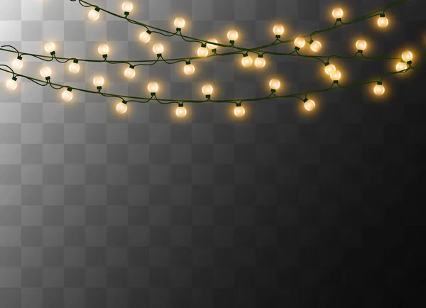 Luces de Navidad aisladas — Vector de stock
