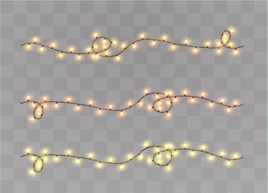 Noel ışıkları izole