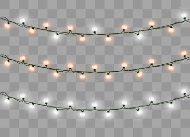 Noel ışıkları izole