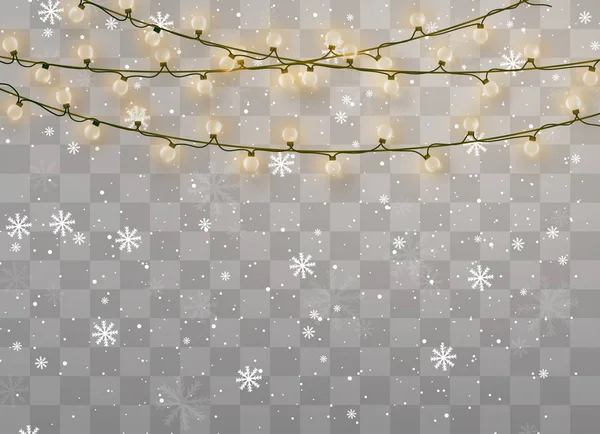 Luces de Navidad aisladas — Vector de stock