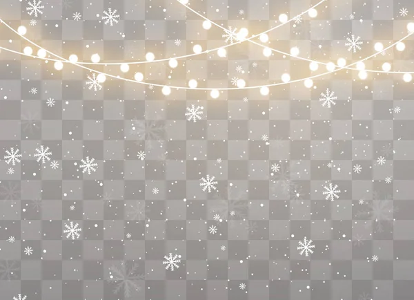 Luces de Navidad aisladas — Vector de stock