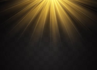 Vektör şeffaf güneş ışığı