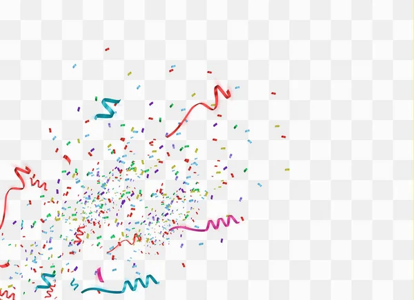 Confettis lumineux colorés — Image vectorielle