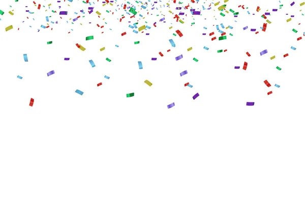 Kleurrijke Heldere Confetti Geïsoleerd Transparante Achtergrond Feestelijke Vectorillustratie Kleurrijke Confetti — Stockvector