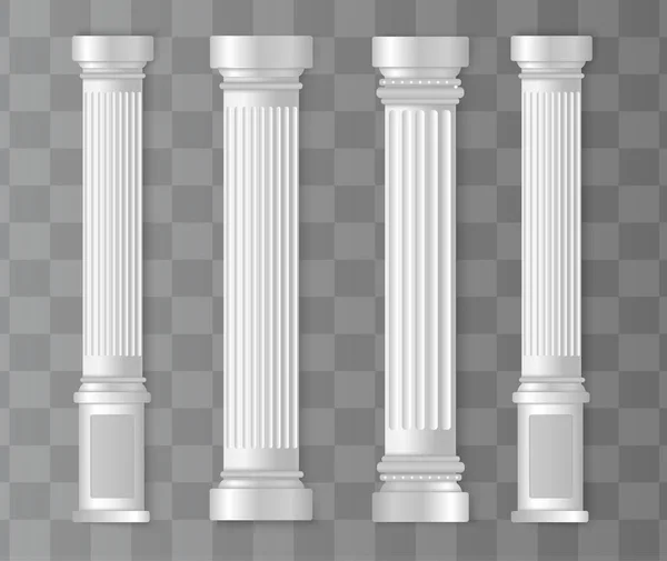 Antique white columns