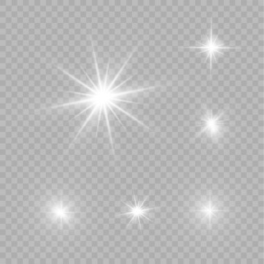 Vektör şeffaf güneş ışığı
