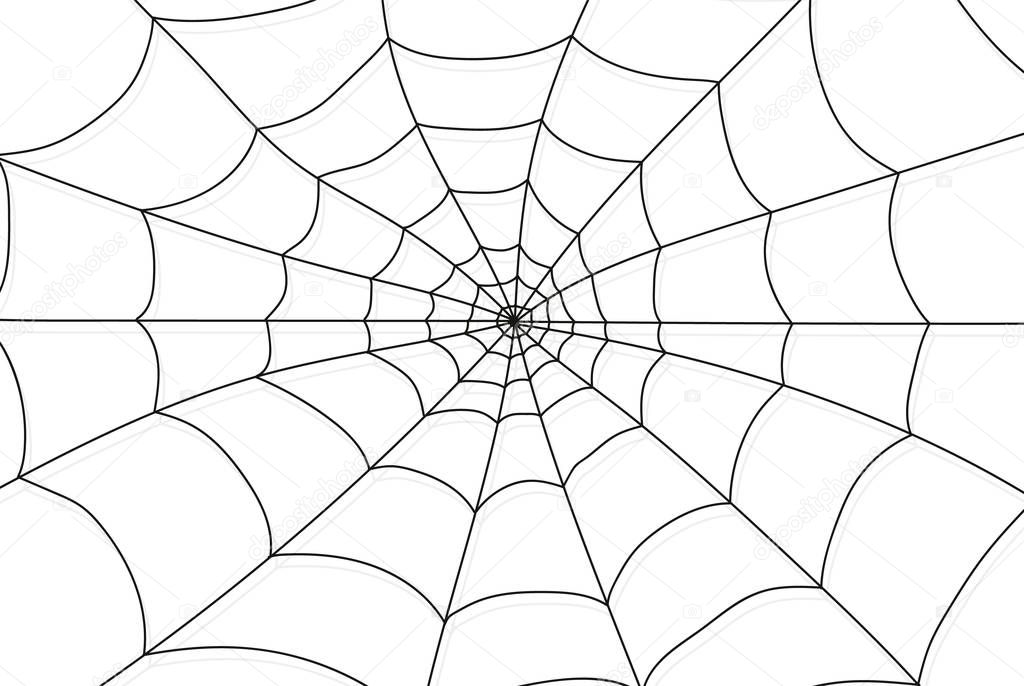 Cobweb isolated on white, transparent background. Cobweb elements, creepy, scary, horror halloween decor. Vector eps illustration Spider happy halloween party fun funny spooky logo