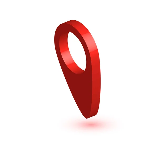 Puntero 3D rojo — Vector de stock