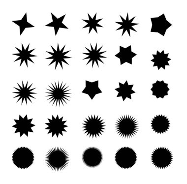 Siyah vektör yıldız