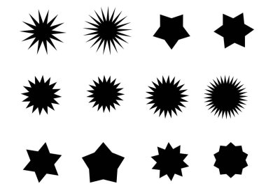 Siyah vektör yıldız