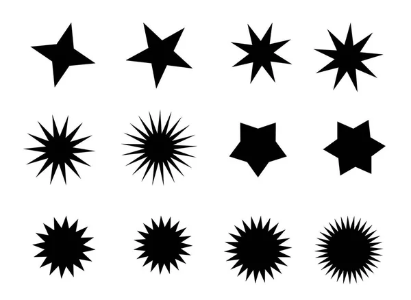 Vektor svart stjerne – stockvektor