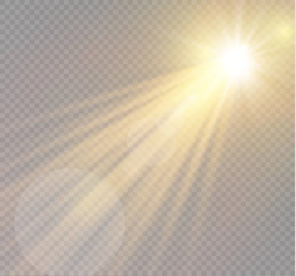 Vetor luz solar transparente — Vetor de Stock