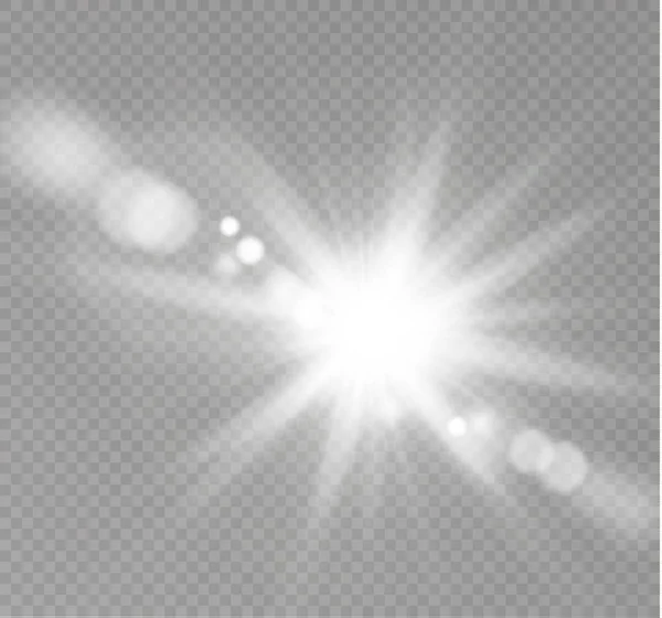 Luce solare trasparente vettoriale — Vettoriale Stock