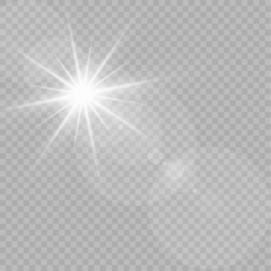 Vektör şeffaf güneş ışığı