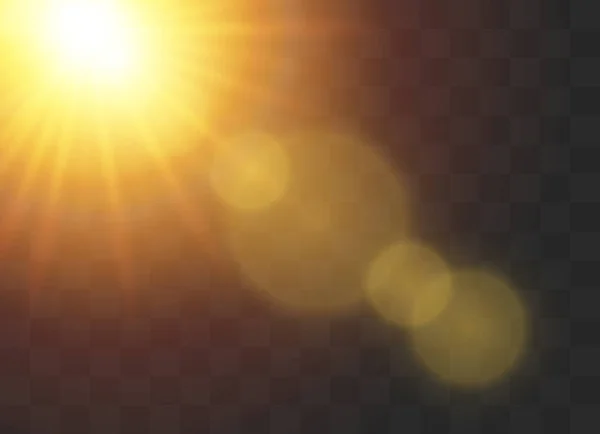 Vektor transparentes Sonnenlicht — Stockvektor