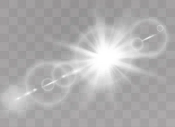 Vector de luz solar transparente — Archivo Imágenes Vectoriales
