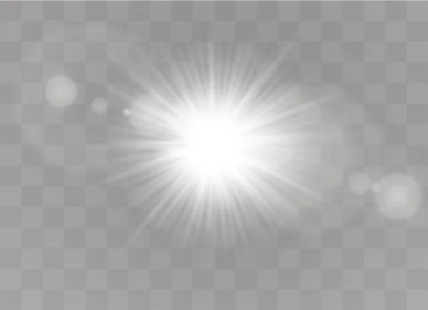 Vector de luz solar transparente — Vector de stock