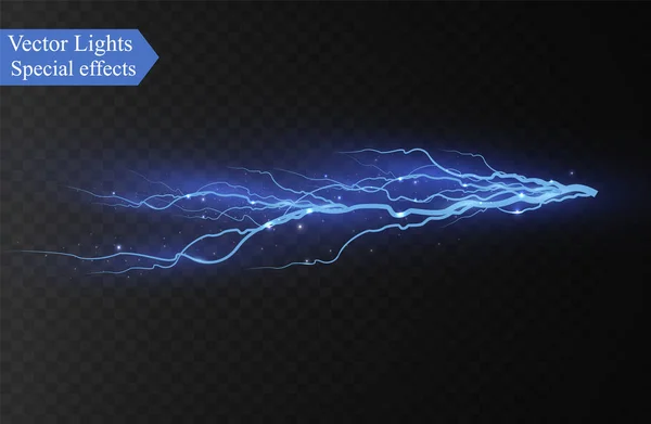 Lightning on a transparent — Stock Vector