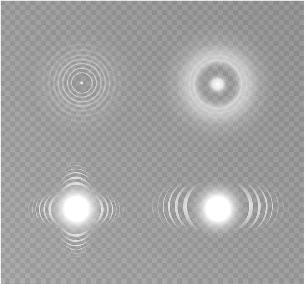 Sonarwellen isoliert — Stockvektor