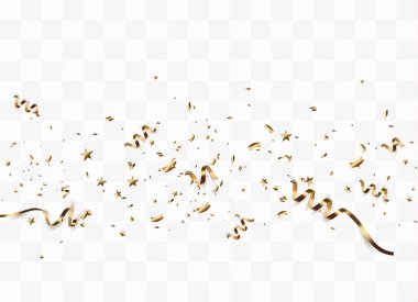 Altın konfeti izole