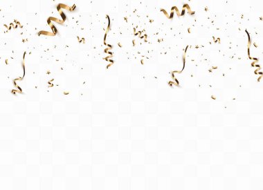 Altın konfeti izole