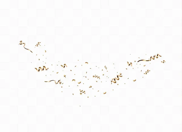Zlatých konfet, izolované — Stockový vektor