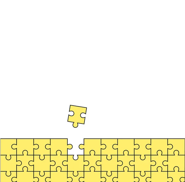 Flachpuzzle. eine Menge — Stockvektor