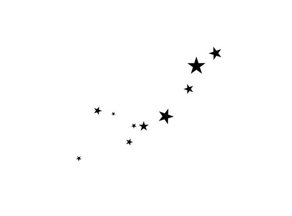 Stars on a white background