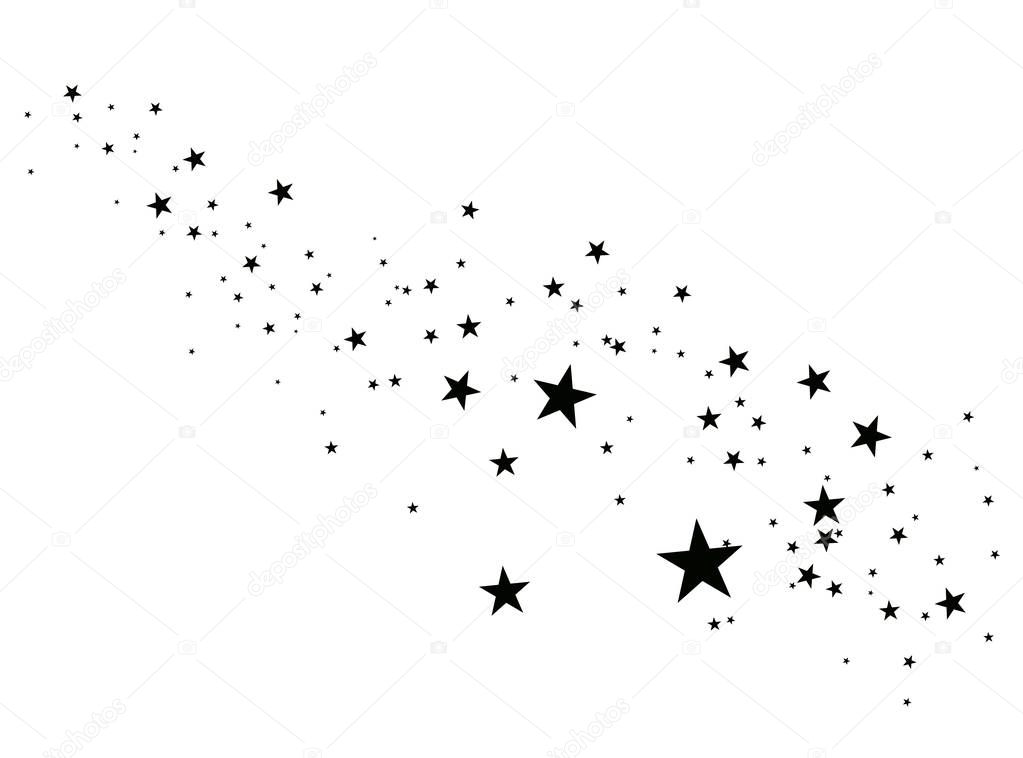 Stars on a white background