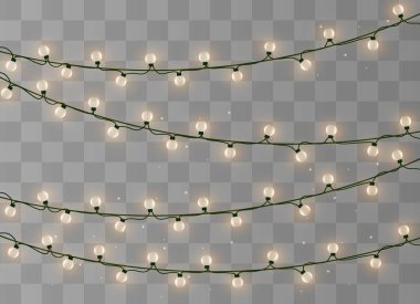 Noel ışıkları izole